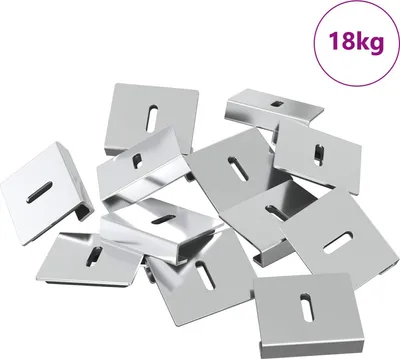 Image de vidaXL Support de miroir 340 pcs nickel 35 x 30 x 8,3 mm acier