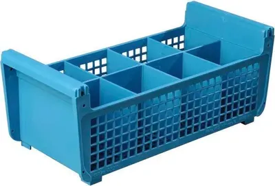 Zdjęcie produktu dla Wkład do kosza na sztućce CARLISLE z 8 przegrodami, niebieski, wysokość: 150 mm