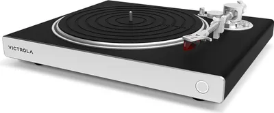 Produktbild von Victrola Hi-Res Carbon, Audio-Plattenspieler mit Riemenantrieb, Schwarz, Silber, Aluminium, Karbonfaser, MDF-Platten, Kunststoff, Aluminium, 33 1/3,45 RPM, 45 dB