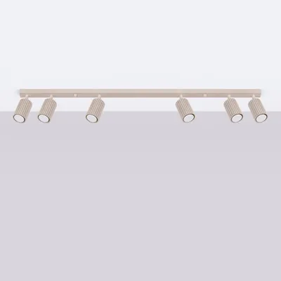Immagine prodotto di Lampada da soffitto KARBON 4 taupe 6xGU10 10W alluminio 16.5x6.5x117cm Sollux Lighting