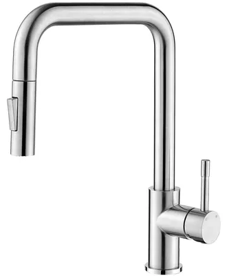 Produktbild von Küchenarmatur Ausziehbar Gebürstet 360° Schwenkbar 2 Strahlarten Edelstahl Hochdruck