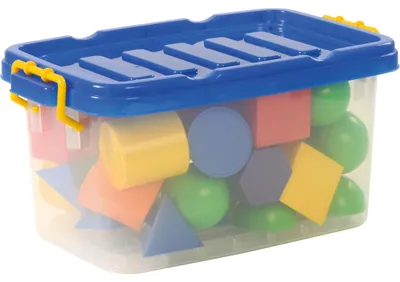 Productafbeelding van Een set geometrische vormen, kleurrijk - 36 stukken - Bouwblokken voor kinderen vanaf 3 jaar - Speelgoedonderdelen - Educatief speelgoed