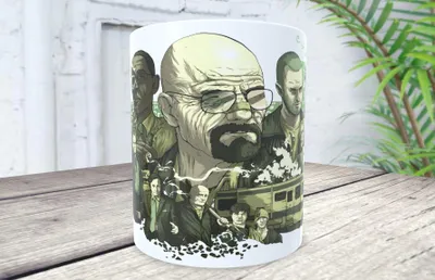 Kaffeetasse Breaking Bad Collage, 350 ml, Keramik, Spülmaschinenfest