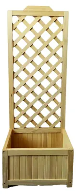Immagine prodotto di Fioriera da Giardino con Traliccio 45x30x120 cm in Legno Naturale