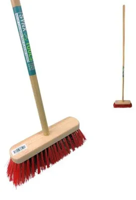 Productafbeelding van Nylon Hard 29 cm - Straatbezem voor Buiten - Bezem met Steel 120 cm - Vegen zonder Bukken - Terras