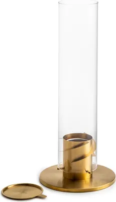 Zdjęcie produktu dla Spin 90 latarnia atmosferyczna stal nierdzewna 19 x 40,5 cm złoty