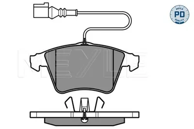 Produktbild von MEYLE 025 237 4719/PD Bremsbeläge Vorne für VW Touareg (7LA, 7L6, 7L7)