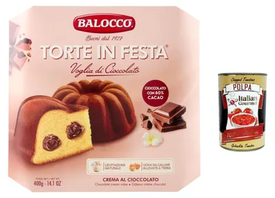 Produktbild von Balocco Balocco Torten – Festliche Schokoladenkuchen, 400g, mit Schokoladencreme – Festtagstorte