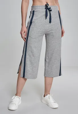 Produktbild von Urban Classics Damen Hose Ladies Taped Terry Culotte Grey/Navy-S