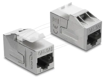 Obrázok produktu pre DeLOCK 91122, Plochý, Strieborná, Biela, RJ-45, RJ-45, Samica, Samica