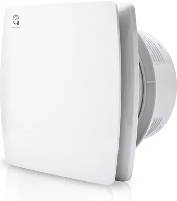 Obrázok produktu pre Jopassy kúpeľňový ventilátor 150 mm so senzorom vlhkosti a nastaviteľným časom chodu, nástenný ventilátor s deflektorom spätného toku a funkciou časovania, ventilátor do kúpeľne WC kuchynský nástenný ventilátor kúpeľňa