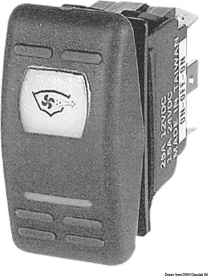 Zdjęcie produktu dla Przełącznik  (ON)-OFF-(ON), 4 terminale, 12/24V, Osculati 14.198.05