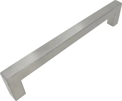 Produktbild von Klassischer Möbelgriff 160 mm aus gebürstetem Edelstahl mit mattem Finish - ideal für Schränke und Schubladen, elegant und langlebig.