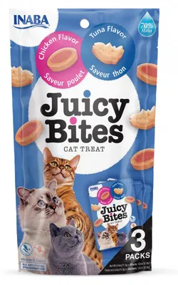 Image de Friandises INABA Juicy Bites Poulet et Thon - friandises pour chats - 3 x 11 g