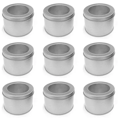 Produktbild von 9er Set Aufbewahrungsbox Vorratsdose Gewürzdose Ø 8cm Aufbewahrungsdose Metalldose 250ml Vorratsbehälter Frischhaltedose