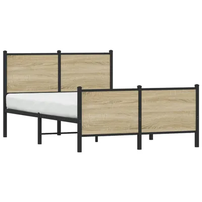 Obrázek produktu pro vidaXL Kovová postel bez matrace Sonoma dub 120x190 cm