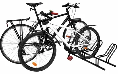 Image de Support à vélos pour 3 vélos, en métal noir, idéal pour garage et stockage
