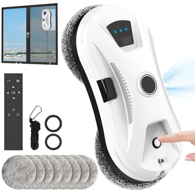 Obrázok produktu pre Robot na čistenie okien – robot na umývanie okien – Sací výkon 5600 Pa – Automatické striekanie vody – Inteligentná navigácia – 220 V – Viacero farieb