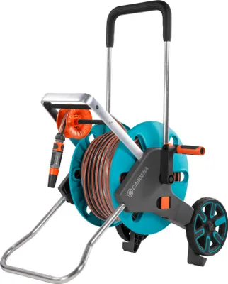 Produktbild von GARDENA Schlauchwagen CleverRoll M Easy Set, kpl. mit 20m Schlauch, Systemteilen und Spritze 18517-20