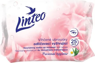 Obrázek produktu pro Vlhčené ubrousky Linteo Satin odličovací 25 ks