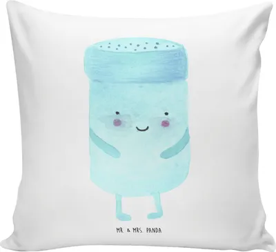 Produktbild von Mr. & Mrs. Panda Sofa Kissen Beste Freunde Salz - Weiß - Geschenk, couch, kuschelkissen 40x40, Fehlende Keywords, Sofakissen, für, Lustige Sprüche, bedruckt