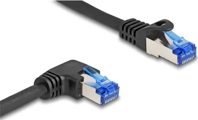 Obrázek produktu pro DELOCK RJ45 NWK Cat.6A S/FTP gerade gewinkelt 3m schwarz