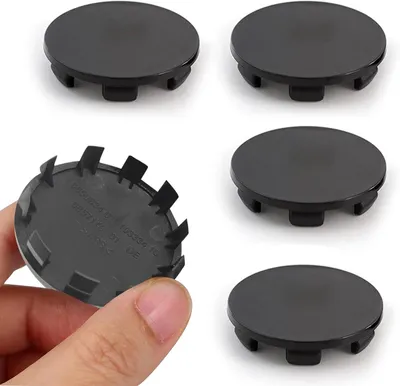 Obrázok produktu pre Univerzálne kryty kolies 56 mm, Sada 4 kusy, Čierne, Pre automobily, Športové auto príslušenstvo