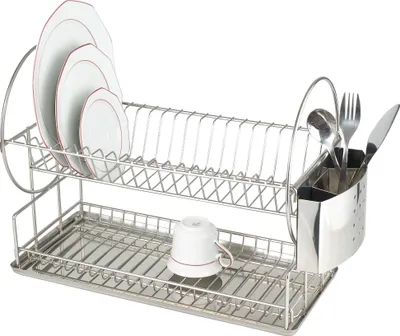 Zdjęcie produktu dla Ociekacz do naczyń Wenko Exclusiv Duo stal nierdzewna 2329100