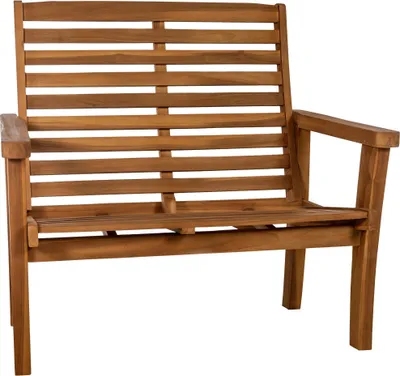 Produktbild von CLP Teakbank Nicosia mit Liegefunktion Teakholz wetterfest robust pflegeleicht teak Größe 120 cm