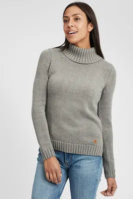 Produktbild von OXMO OXPIA Damen Rollkragenpullover Pullover mit Rollkragen Reißverschluss Baumwollmischung Regular fit