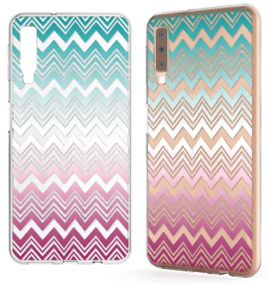 Image de Housse NALIA pour Samsung Galaxy A7 2018, Motif Housse silicone Case Colorful Lines