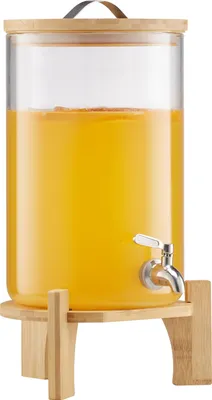 Image de SucceBuy Distributeur de boissons 1x8L avec robinet pour les fêtes et les bars en verre