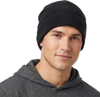 Zdjęcie produktu dla Czapka zimowa - Czarna - Uniwersalny rozmiar M - Czapka z polaru, uniseks, do sportów outdoorowych