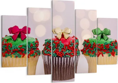 Produktbild von Bild auf Leinwand - Leinwandbild - Cupcakes Dessert Kuchen gebacken - 150x100cm - Wand Bild - Wanddeko - Leinwanddruck - Bilder - Kunstdruck - Leinwand bilder - Wandkunst - EA150x100-2436