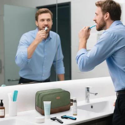 Produktbild von Toilettas Rucksack für Herren, Make-up Tasche für Damen, Toilettas für Damen und Herren,