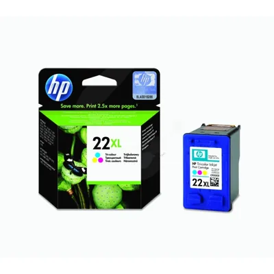 Produktbild von HP 22XL, Hohe (XL-) Ausbeute, Cyan, Magenta, Gelb, Tinte auf Farbstoffbasis, 11 ml, 1 Stück(e), 415 Seiten