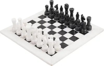 Image de Jeu d'échecs en marbre avec plateau de 38 cm