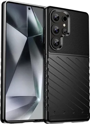 Produktbild von Gepanzerte Thunder Bumper Handy Hülle kompatibel mit Samsung Galaxy S25 Ultra schwarz