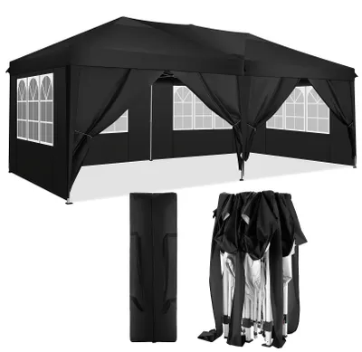 Produktbild von Partyzeltdach - Pavillon - Pop-up-Zelt - Gartenzelt - Festzelt - 3x6 Meter - 6 Seitenteile - UV-Schutz