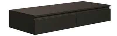 Produktbild von Selsey Bemmi – Hängeschreibtisch / Schminktisch mit Schubladen, Schwarz, 120 cm