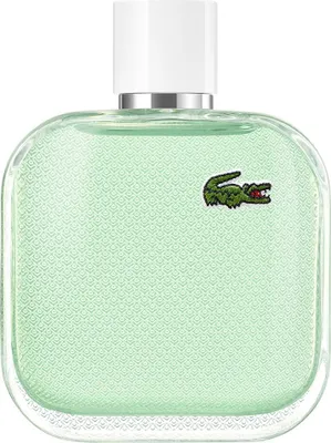 A bottle of Lacoste Eau de Lacoste L.12.12 Blanc Eau Fraiche.