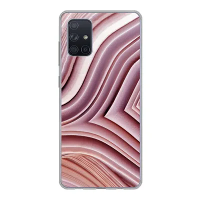 Produktbild von MuchoWow® Handyhülle Schutzhülle Hülle für Samsung Galaxy A51 5G Natursteine - Rosa - Großaufnahme Silikon Softcase Handy Hülle - Abbildung