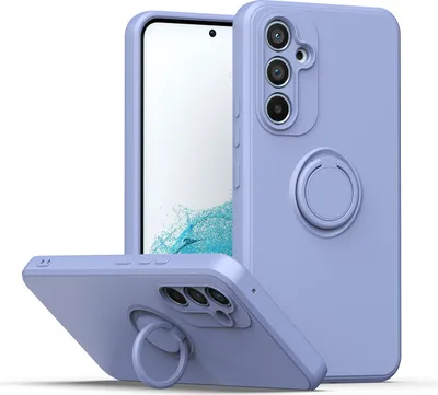 Produktbild von Galaxy A54 Handyhülle, Ring Halter Ständer Kratzfeste Weiche Silikon schutzhülle für Samsung Galaxy A54 Violett