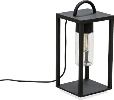 Productafbeelding van Terraslamp Bologna 45cm zwart met helder glas