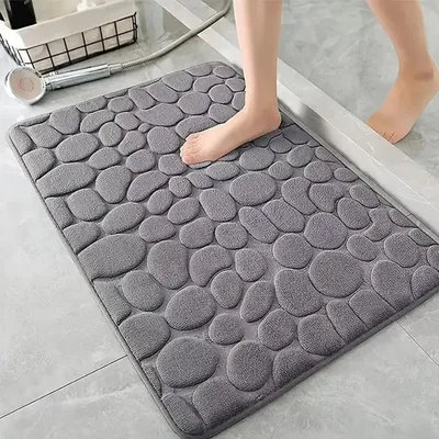 Produktbild von Badezimmer Badeteppiche, Memory Schaum Badematte, Waschbar Badematte, 50 x80CM Saugfähige Badvorleger, rutschfeste Matte für Badezimmer Wohnzimmer, Maschinenwaschbar
