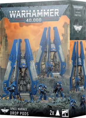 Produktbild von Warhammer 40.000 Space Marines Drop Pods