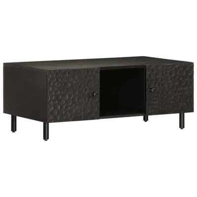 Produktbild von Couchtisch Schwarz 100x54x40 cm Massivholz Mango