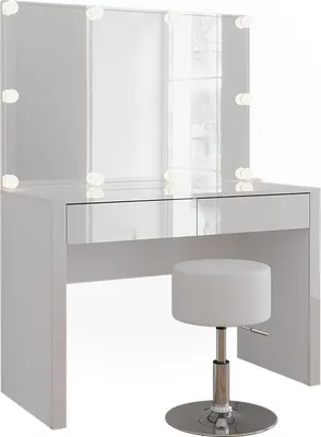 Produktbild von Schminktisch Vicco Annabelle Weiß Hochglanz/Weiß 110 cm mit LED-Beleuchtung und Hocker, Model 55038