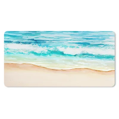 Produktbild von MuchoWow® Schreibtischunterlage Strand - Golf - Meer 80x40 cm - XXL Mauspad - Gaming Mauspad