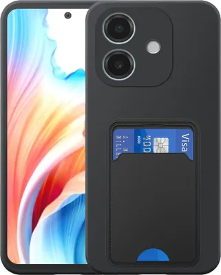 Obrázek produktu pro Vhodné pro Oppo A2 / A79 Pouzdro na telefon s držákem na karty TPU - Flexibilní zadní kryt Pouzdro ze silikonu TPU s přihrádkou na karty - černé - Smartphonics